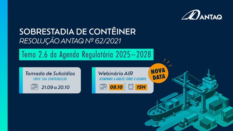Sobrestadia de contêiner: webinário tem nova data